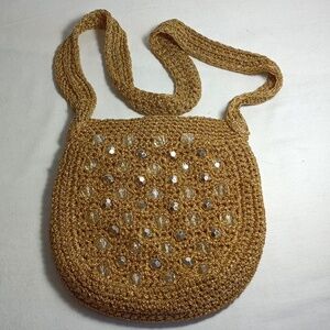 Gold Crocheted Purse Made in Italy